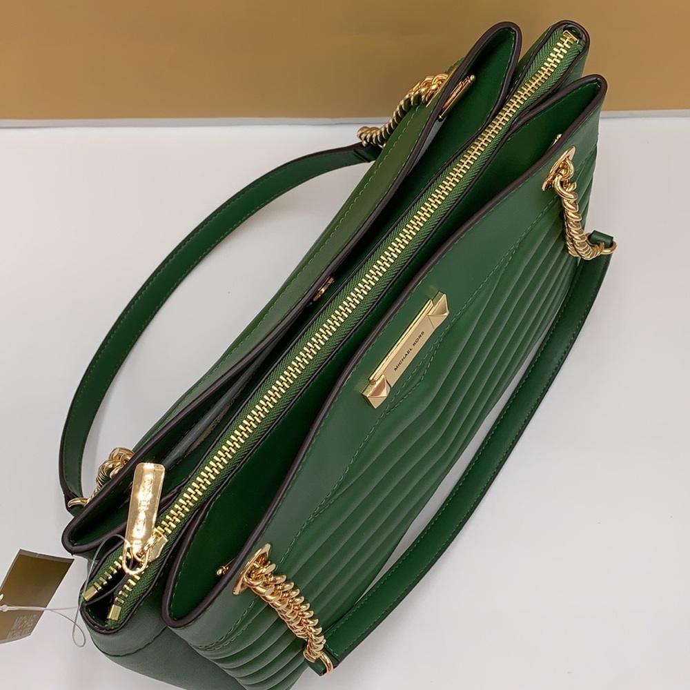 Michael Kors Whitney Women Ladies Md Tote Shoulder Handbag Bag Purse Fern Green - Picture 4 of 15
